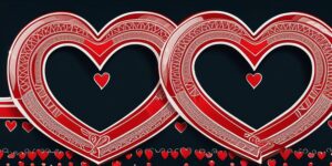 Corazón rojo con cadena rota: símbolo de pasión prohibida