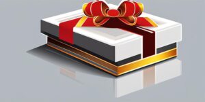 Caja de regalo abierta con colores alegres