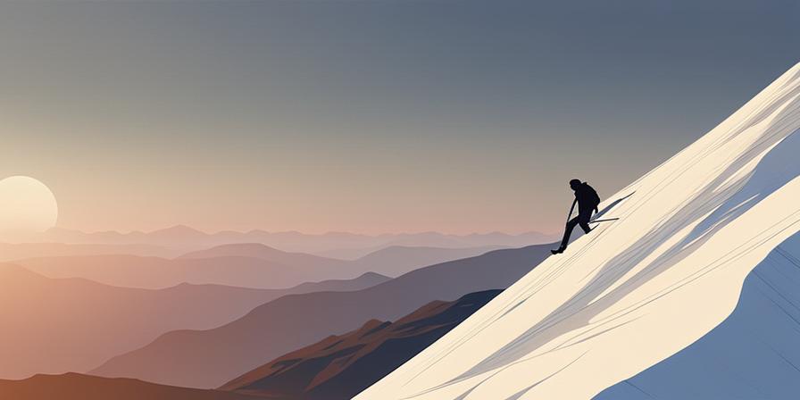 Persona escalando una montaña hacia su sueño cumplido