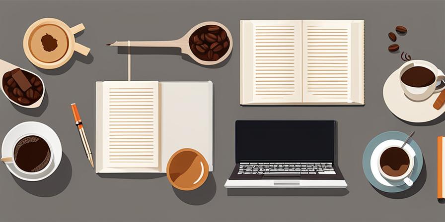Escritorio inspirador con taza de café y notas motivadoras
