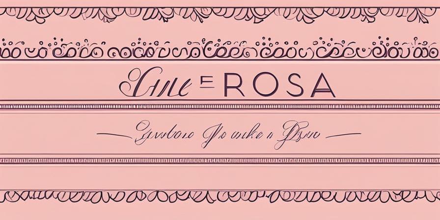 Fondo rosa con letras cursivas pastel