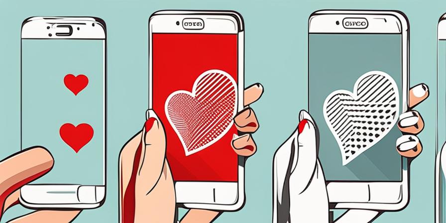 Manos sosteniendo corazón y smartphone