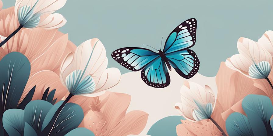 La expansión de la mente con mariposas volando fuera