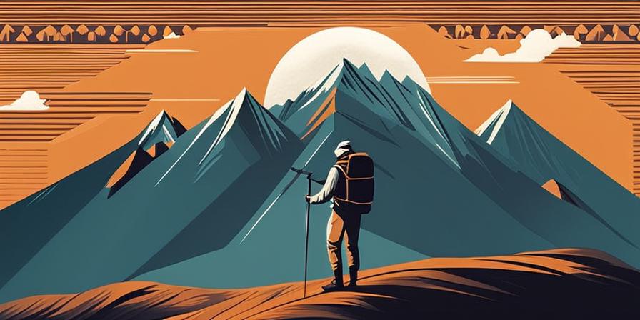 La cumbre de los sueños: un montañista conquistando desafíos mientras las citas inspiradoras lo impulsan
