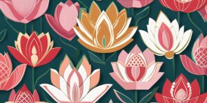 Flor de loto rodeada de inspiración
