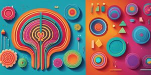 Cerebro creativo con palabras y colores vibrantes